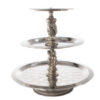 3-tier silver serving piece-side view