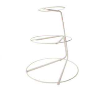 3-tier white wire stand to use with plates