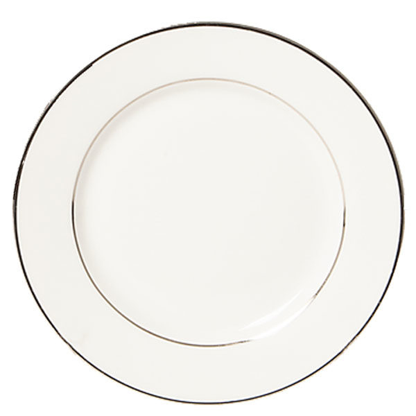Sylvia dinner plate with silver rim