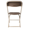 basic brown folding chair- back view