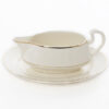Gravy boat with plate - Gold rim