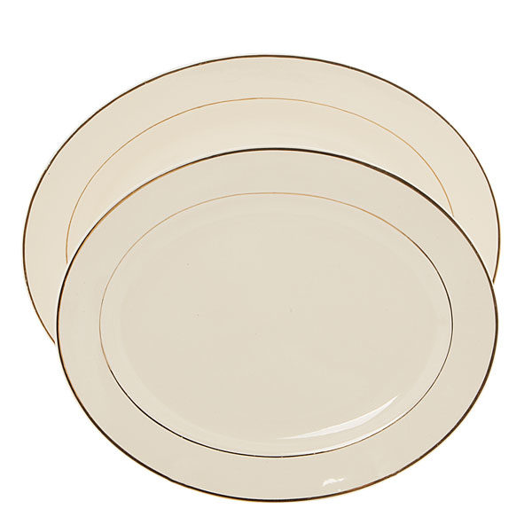 Oval gold rimmed platter - various sizes
