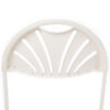 Back view-White fan back folding chair