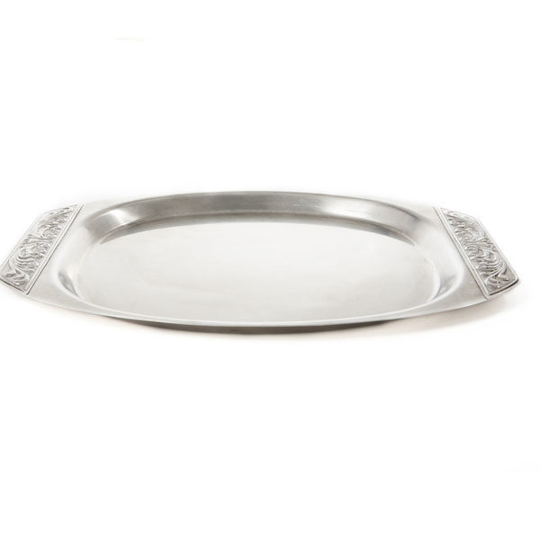 Ornate silver tray - large