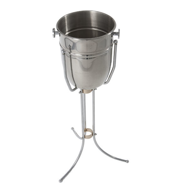 Silver standing wine cooler