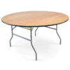 60 inch round plywood folding banquet table