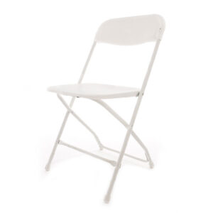 Basic white folding chair
