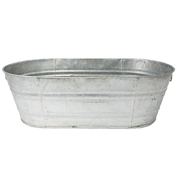 Galvanized oval wash tub