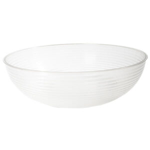 Extra large ribbed serving bowl