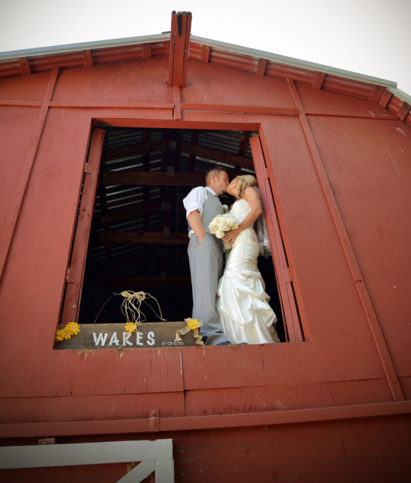 Photo of bride and groom.